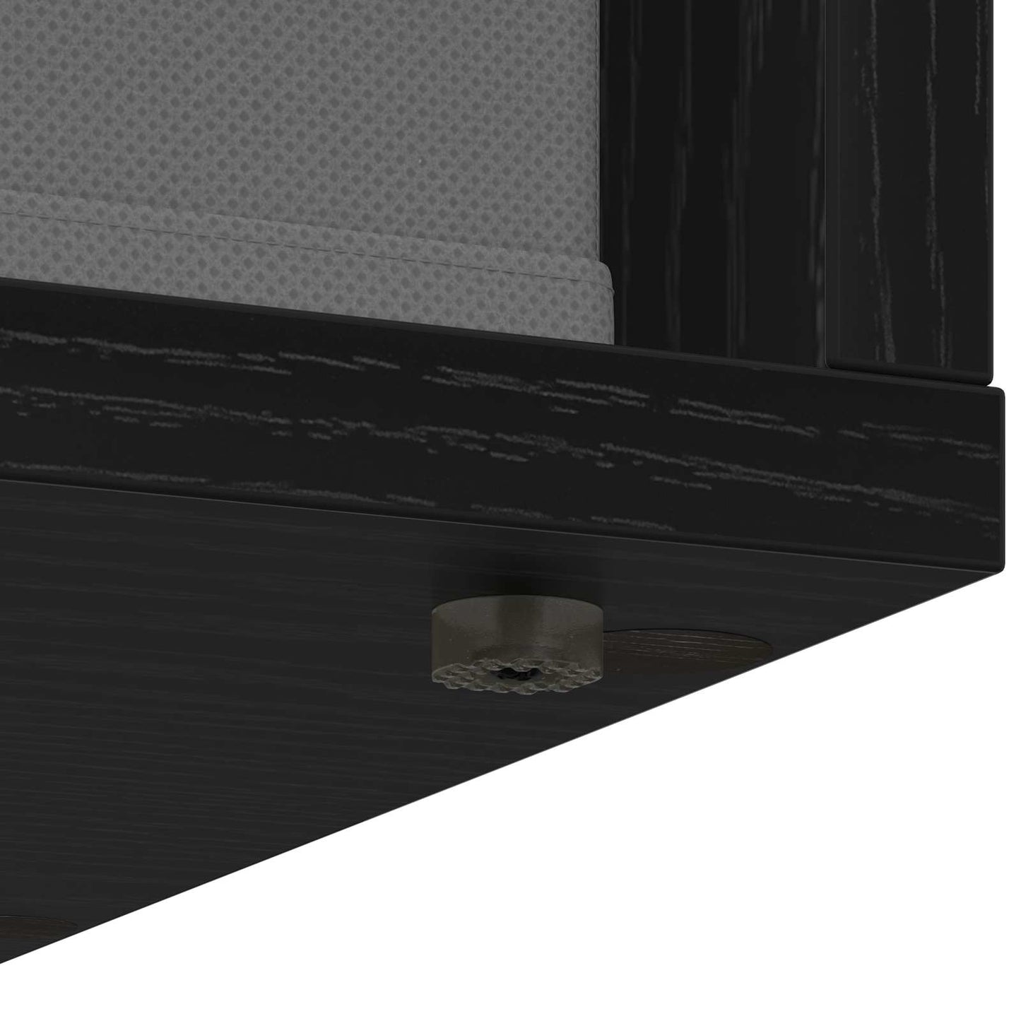 vidaXL Πλαϊνό γραφείο με συρτάρι Μαύρη Οξυά 25,5 x 22 x 69,5 εκ