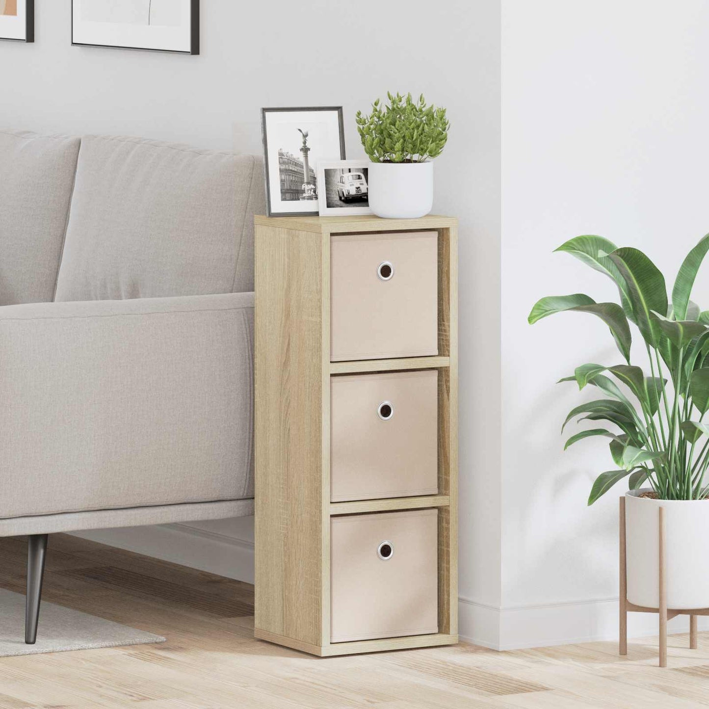 vidaXL Πλαϊνό γραφείο με συρτάρι Δρύς Sonoma 25,5 x 22 x 69,5 εκ