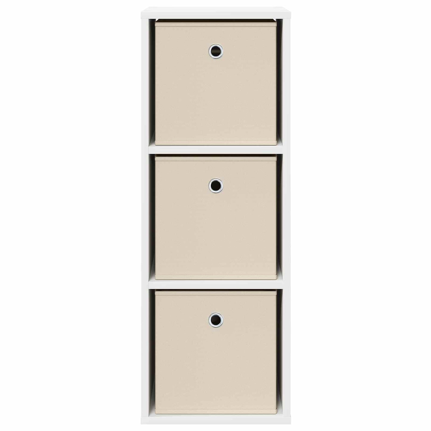 vidaXL Πλαϊνό γραφείο με συρτάρι Λευκό 30,5 x 27 x 84,5 εκ