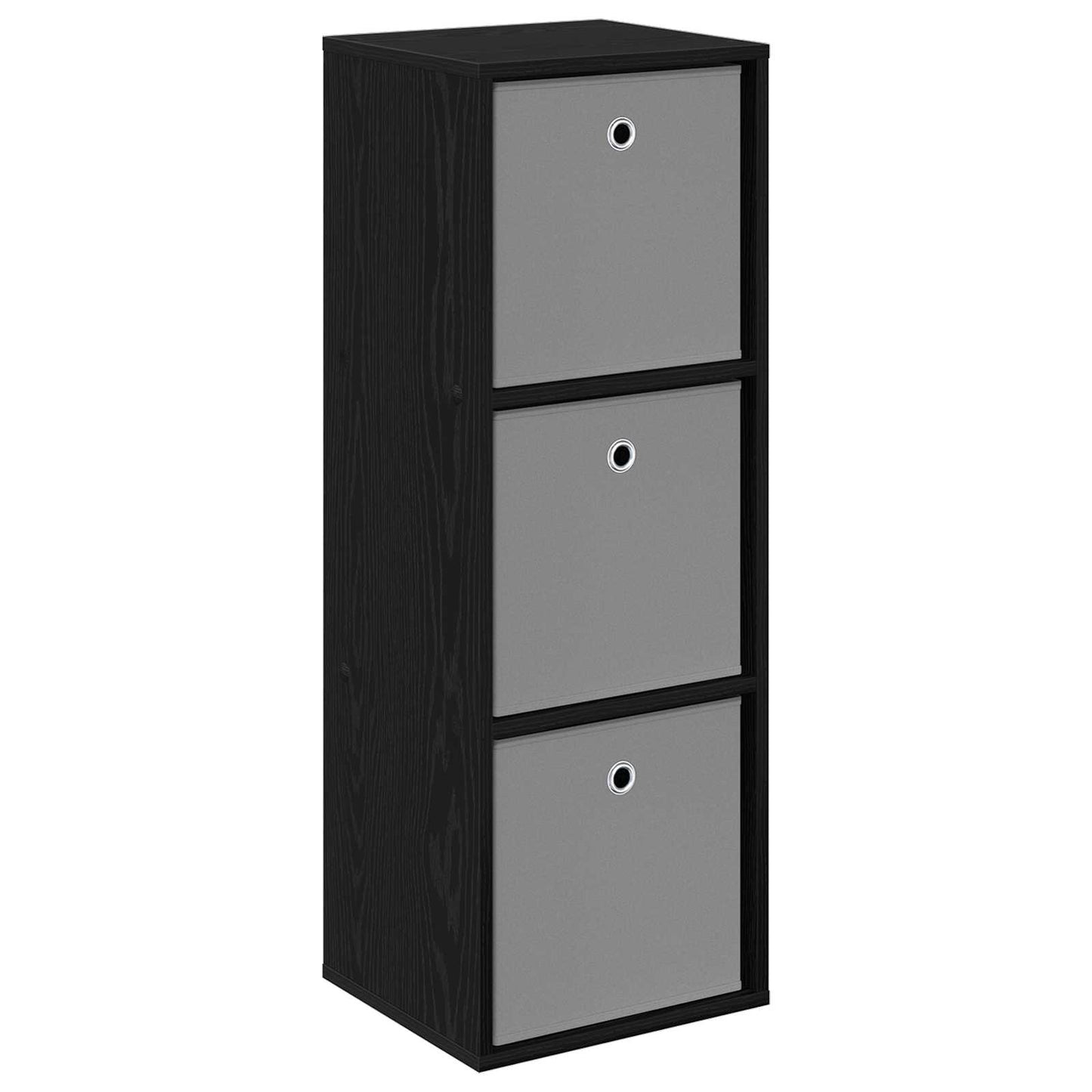 vidaXL Πλαϊνό γραφείο με συρτάρι Μαύρη Οξυά 35 x 32 x 99,5 εκ