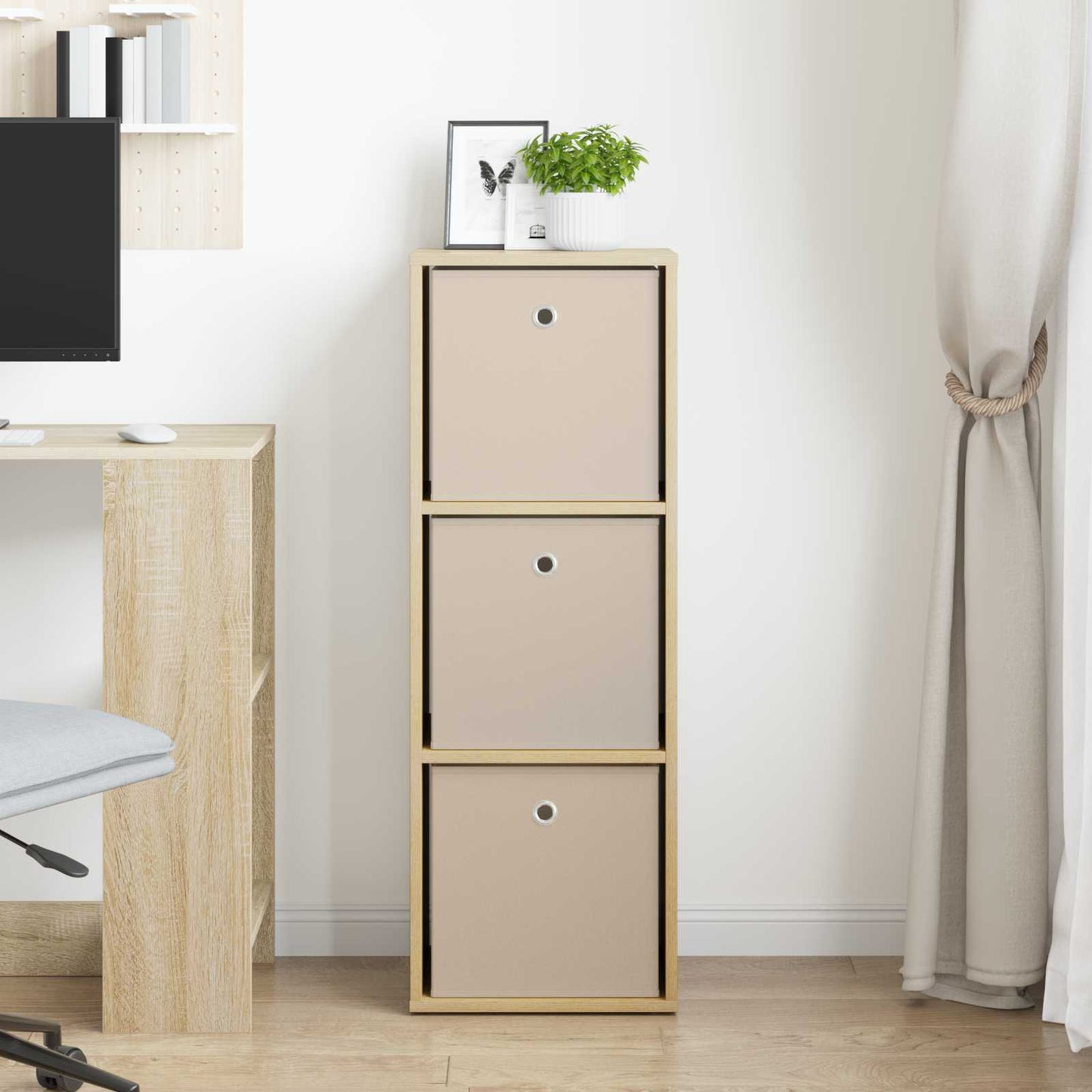 vidaXL Πλαϊνό γραφείο με συρτάρι Δρύς Sonoma 35 x 32 x 99,5 εκ