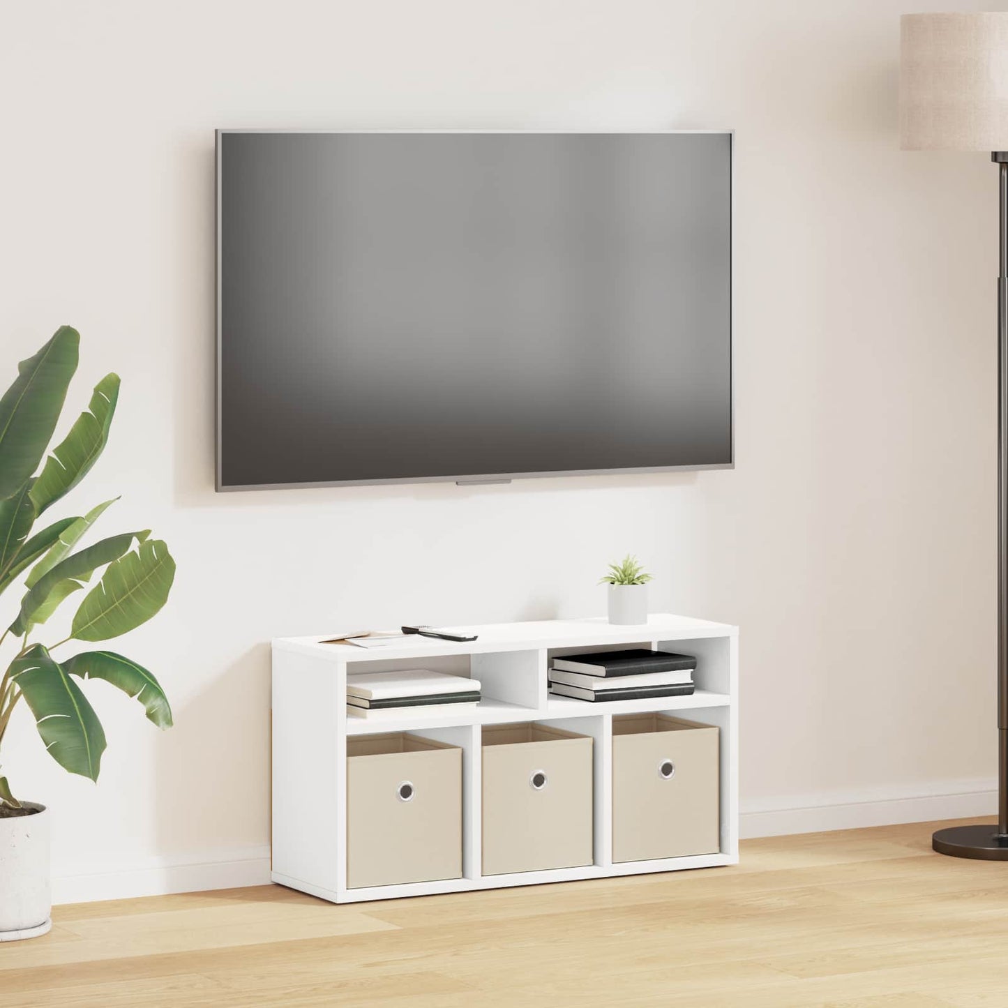 vidaXL Χαμηλό γραφείο με συρτάρι Λευκό 72 x 22,5 x 38 εκ