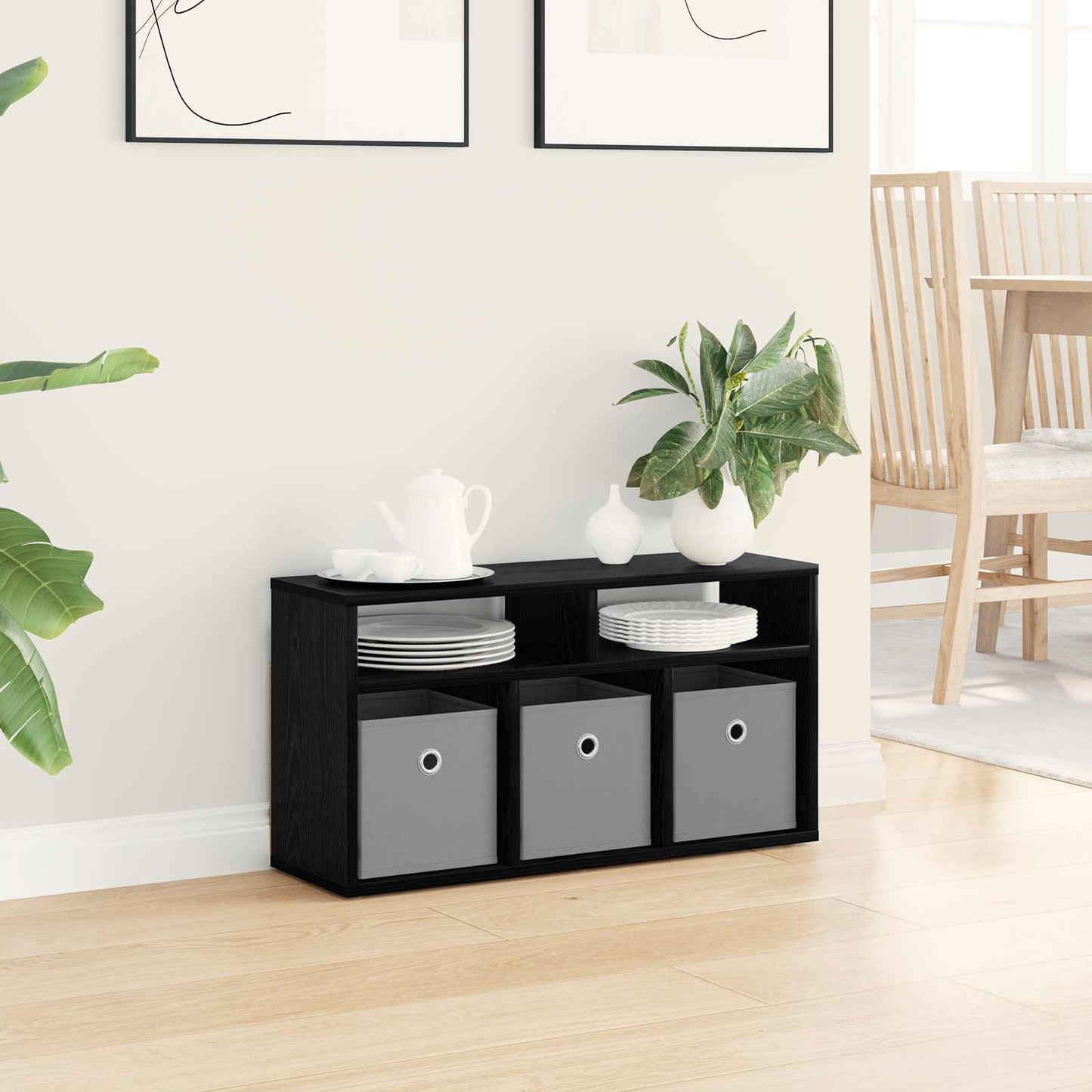 vidaXL Χαμηλό γραφείο με συρτάρι Μαύρη Οξυά 72 x 22,5 x 38 εκ