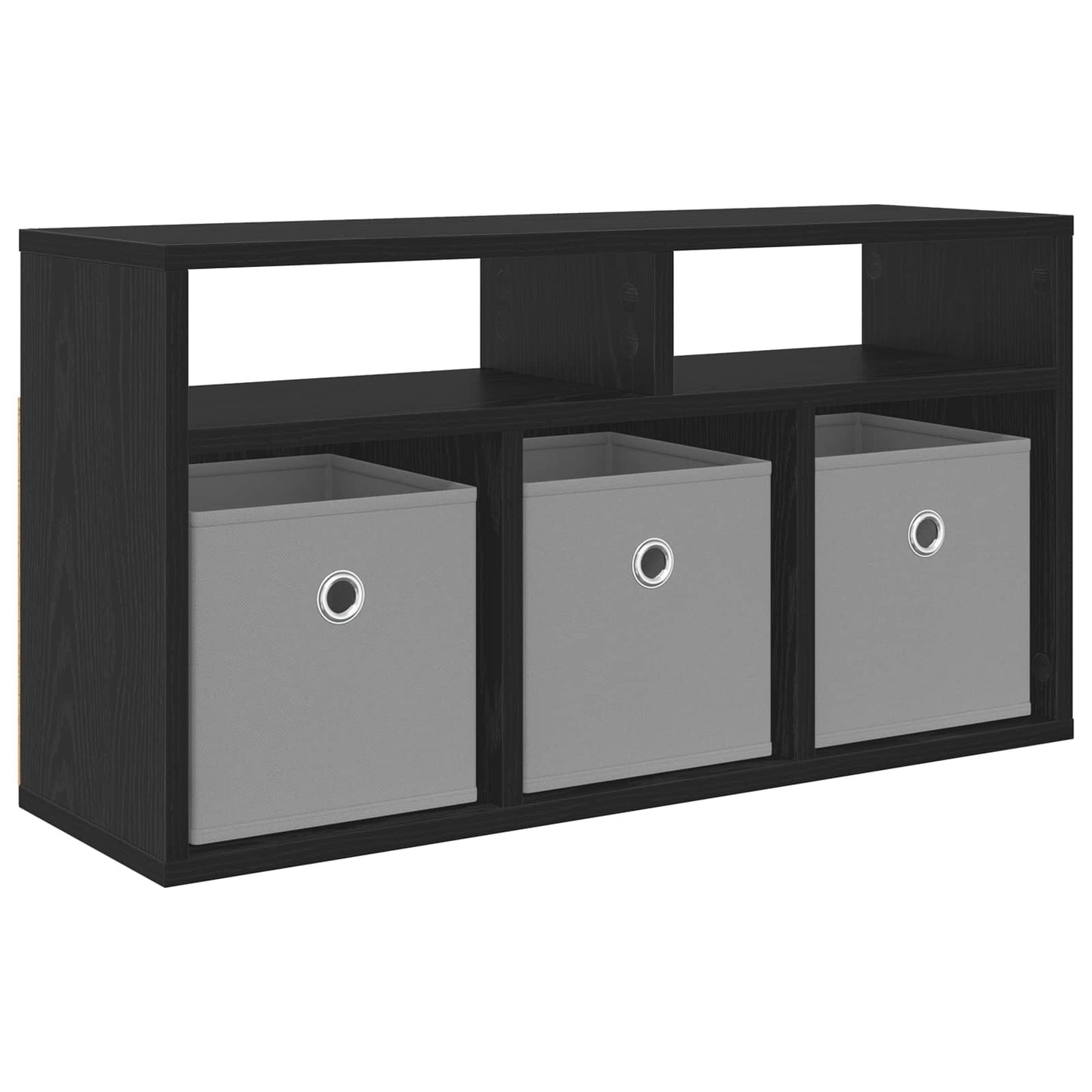 vidaXL Χαμηλό γραφείο με συρτάρι Μαύρη Οξυά 72 x 22,5 x 38 εκ