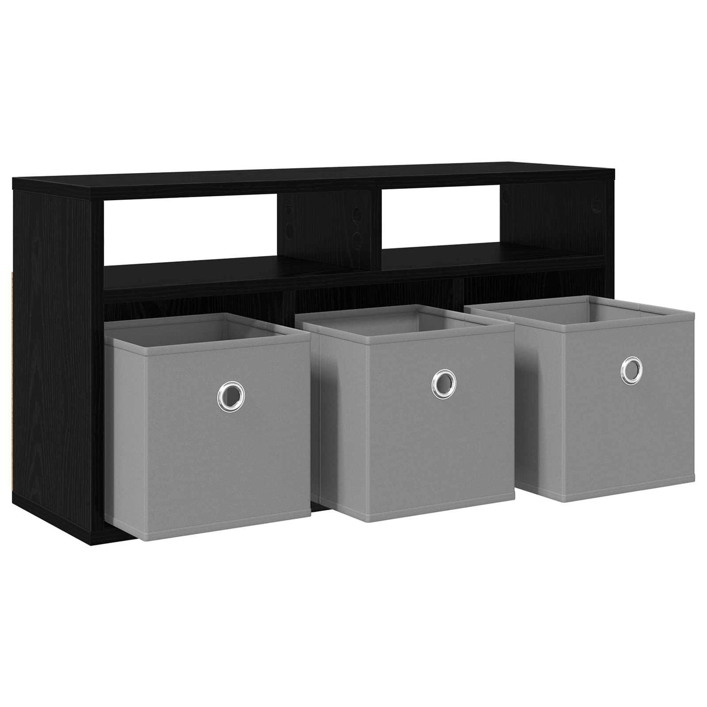 vidaXL Χαμηλό γραφείο με συρτάρι Μαύρη Οξυά 72 x 22,5 x 38 εκ