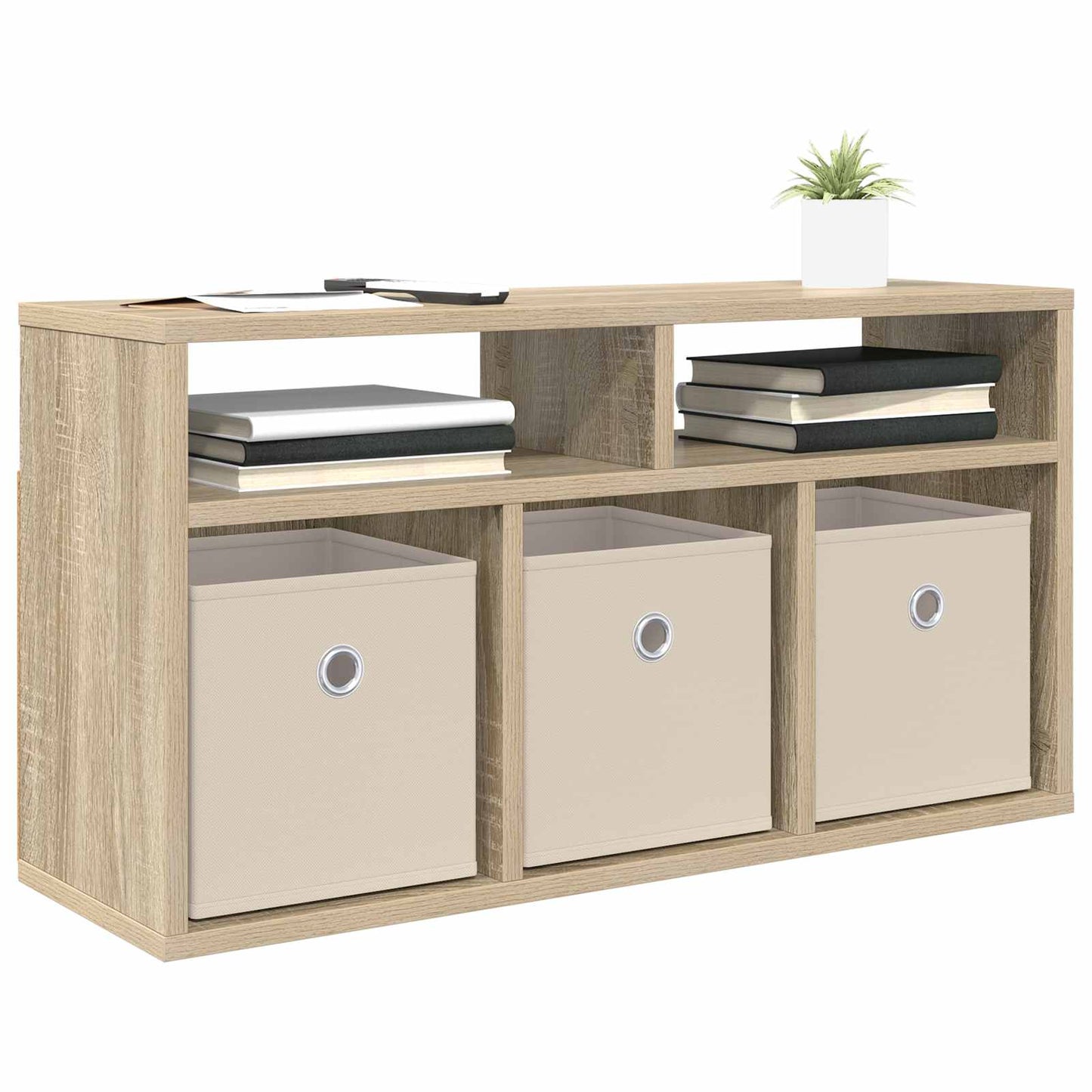 vidaXL Χαμηλό γραφείο με συρτάρι Δρύς Sonoma 72 x 22,5 x 38 εκ