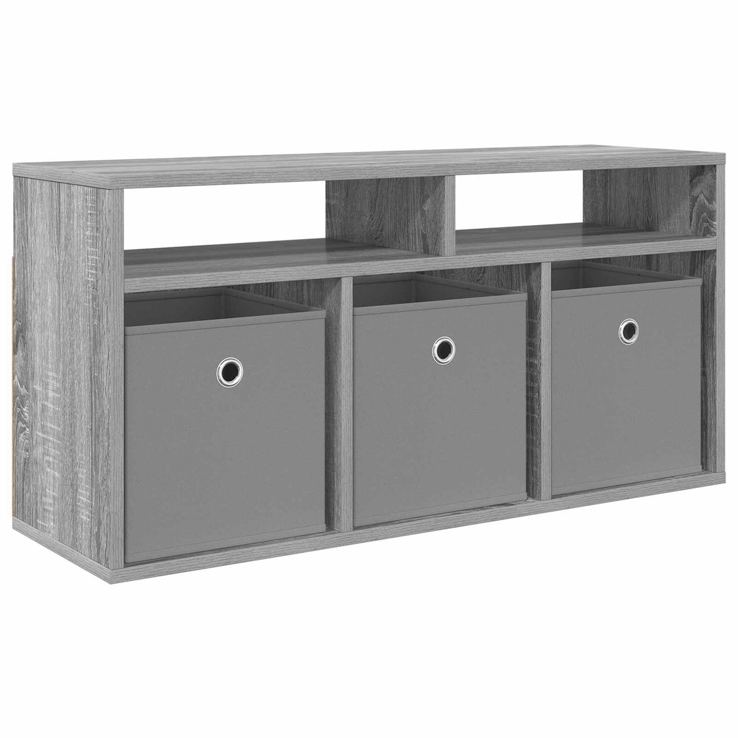 vidaXL Χαμηλό γραφείο με συρτάρι Γκρίζο Σονομα 87 x 27,5 x 43 εκ