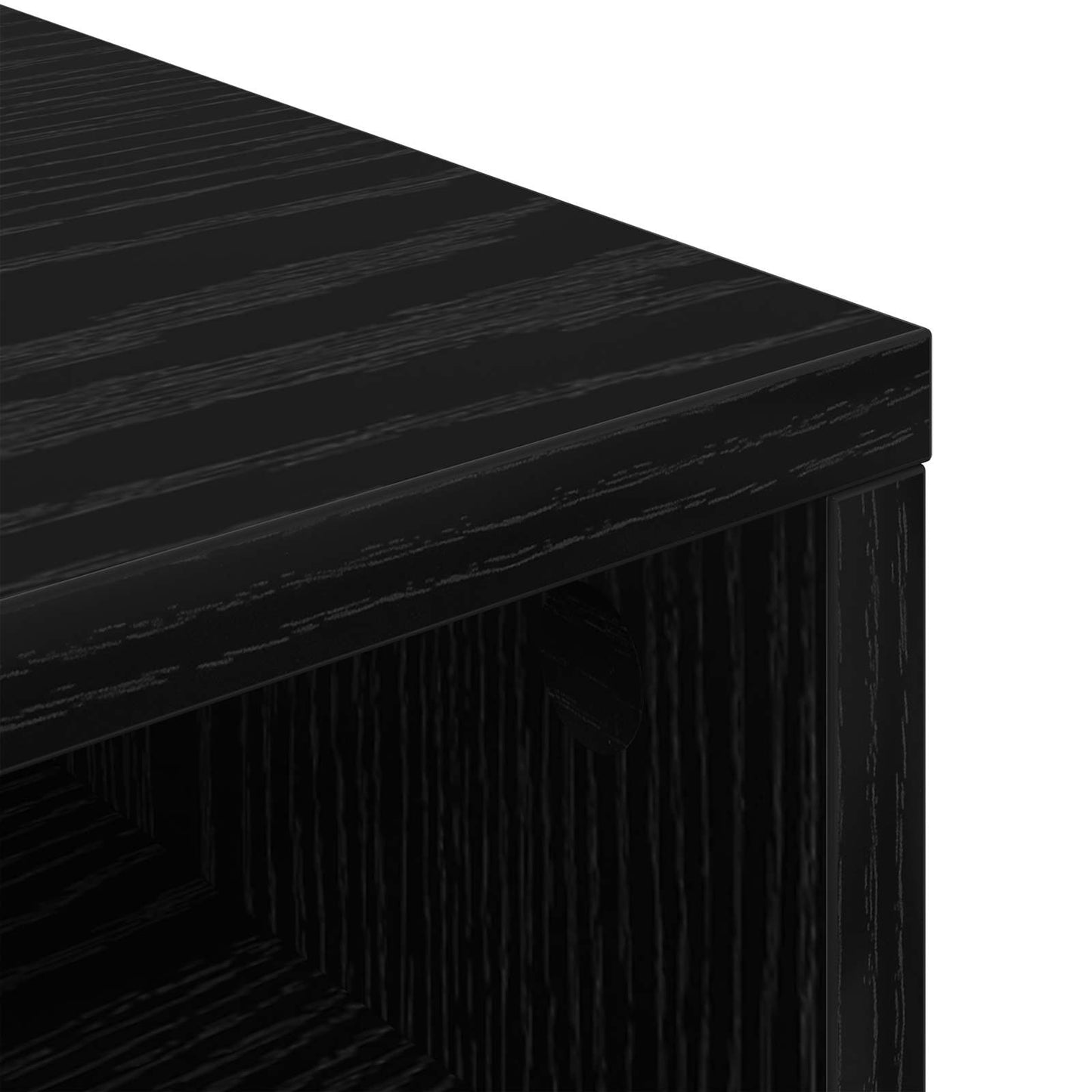 vidaXL Χαμηλό γραφείο με συρτάρι Μαύρη Οξυά 102 x 32 x 48,5 εκ.