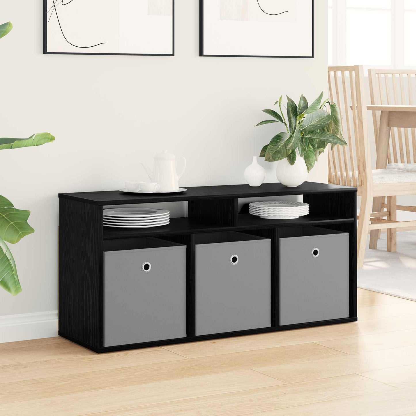 vidaXL Χαμηλό γραφείο με συρτάρι Μαύρη Οξυά 102 x 32 x 48,5 εκ.
