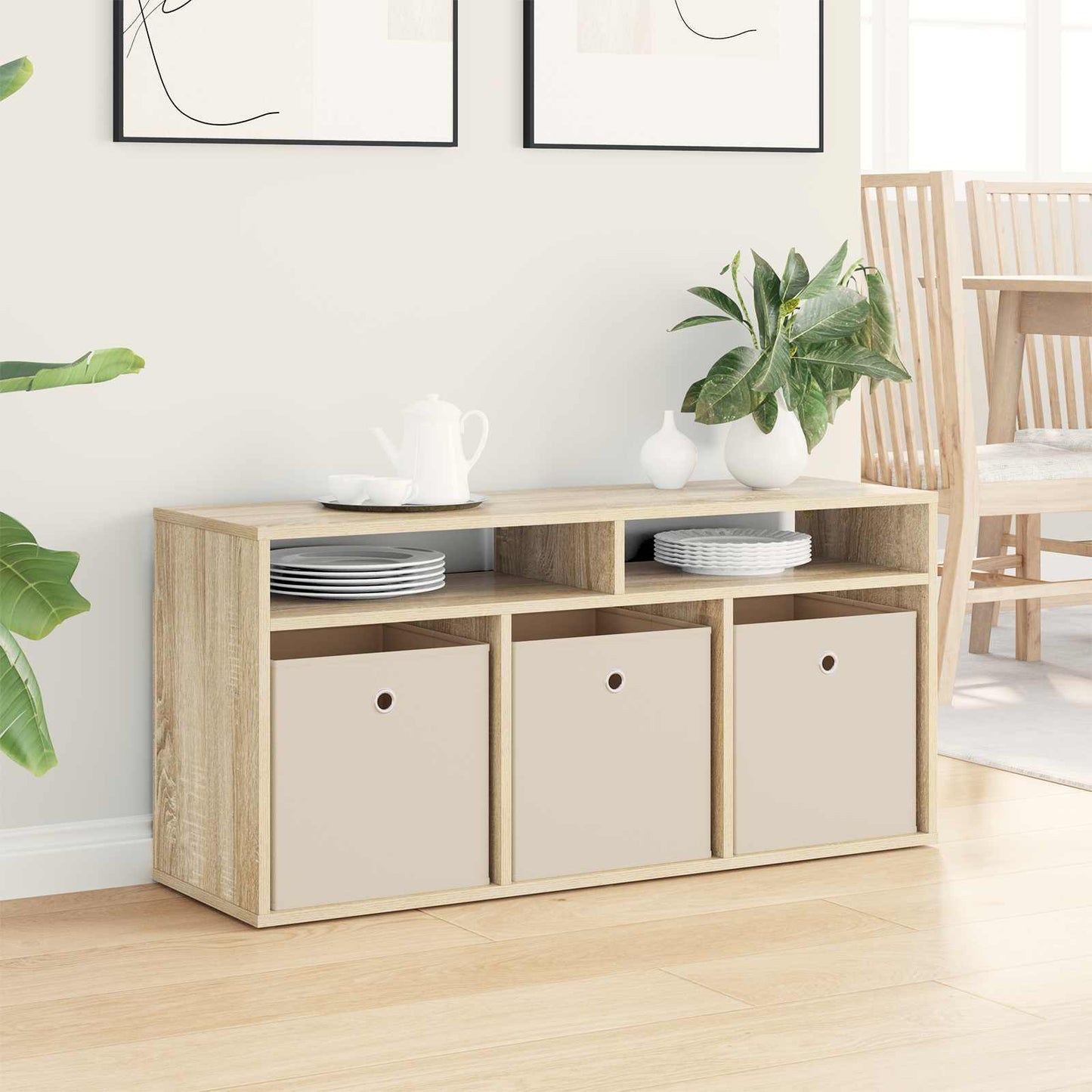 vidaXL Χαμηλό γραφείο με συρτάρι Δρύς Sonoma 102 x 32 x 48,5 εκ.