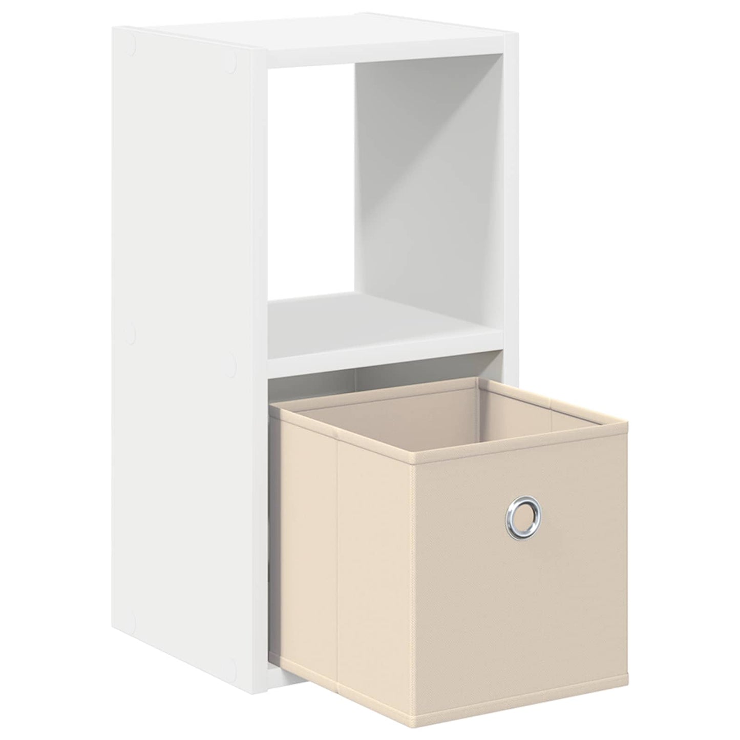 vidaXL Κομοδίνο 2 pcs Λευκό 25,5 x 22 x 49,5 εκ Επεξεργασμένο ξύλο