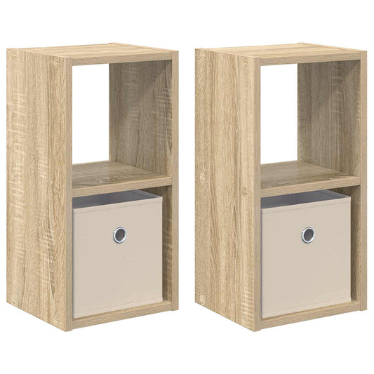 vidaXL Κομοδίνο με συρτάρι 2 pcs Δρύς Sonoma 25,5 x 22 x 49,5 εκ