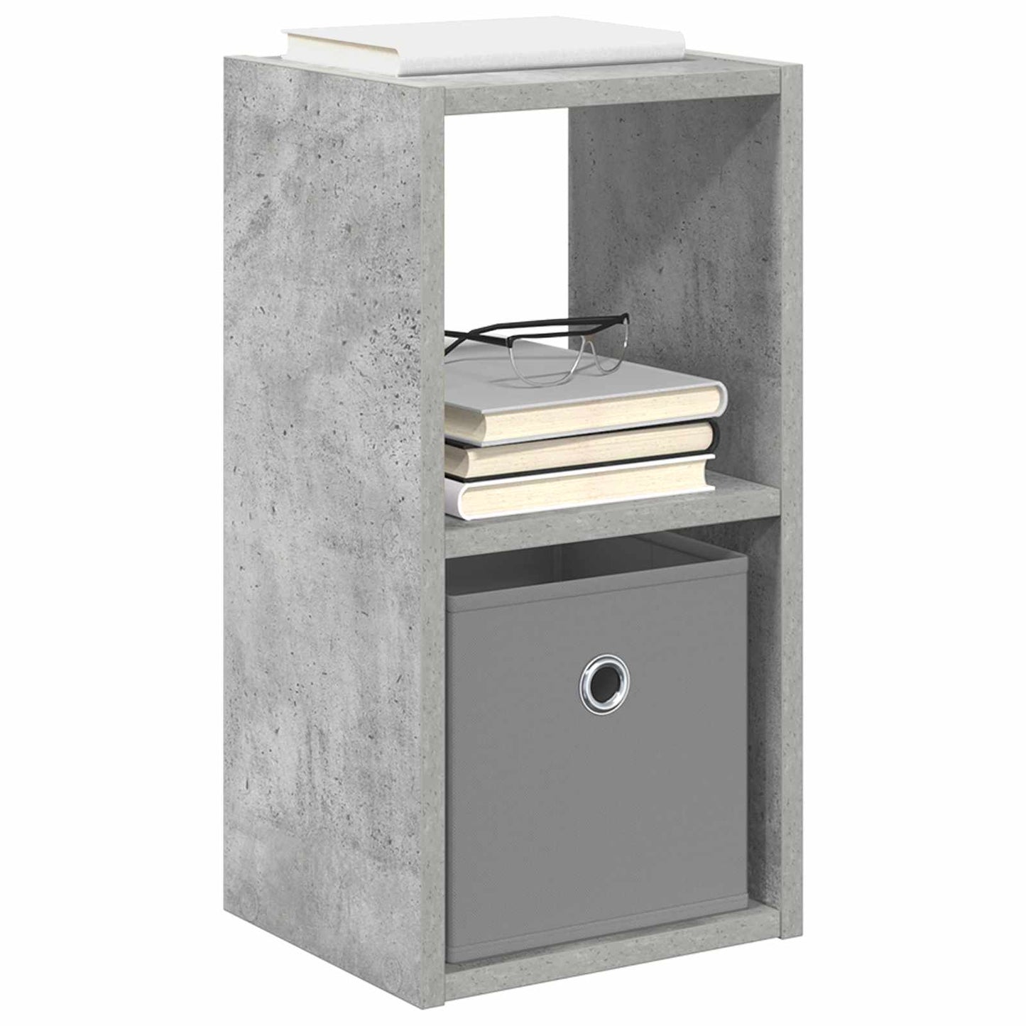 vidaXL Κομοδίνο Σκυρόδεμα Γκρι 25,5 x 22 x 49,5 εκ Επεξεργασμένο ξύλο