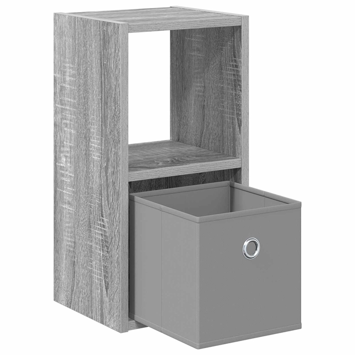 vidaXL Κομοδίνο με συρτάρι 2 pcs Γκρίζο Σονομα 25,5 x 22 x 49,5 εκ