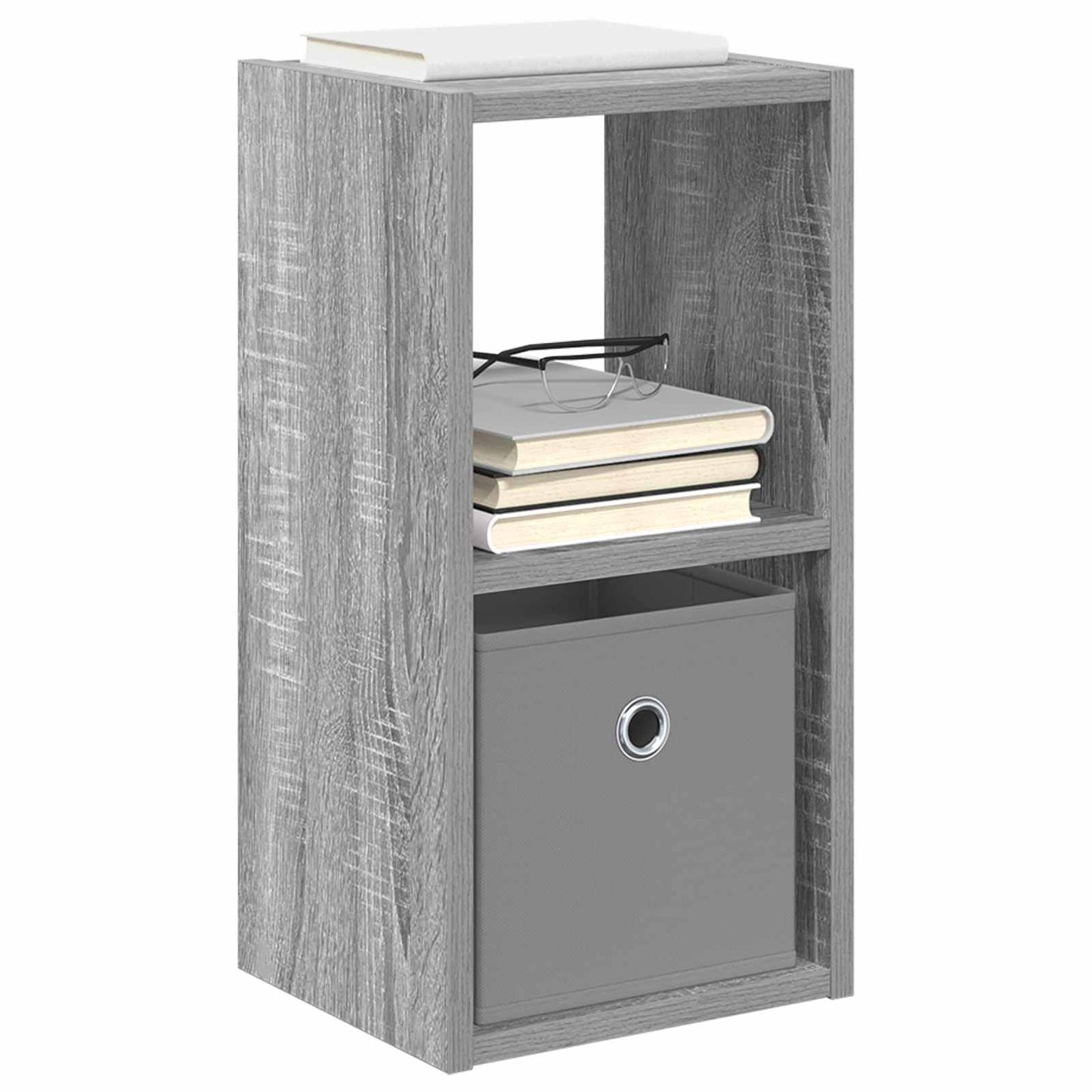 vidaXL Κομοδίνο με συρτάρι 2 pcs Γκρίζο Σονομα 25,5 x 22 x 49,5 εκ