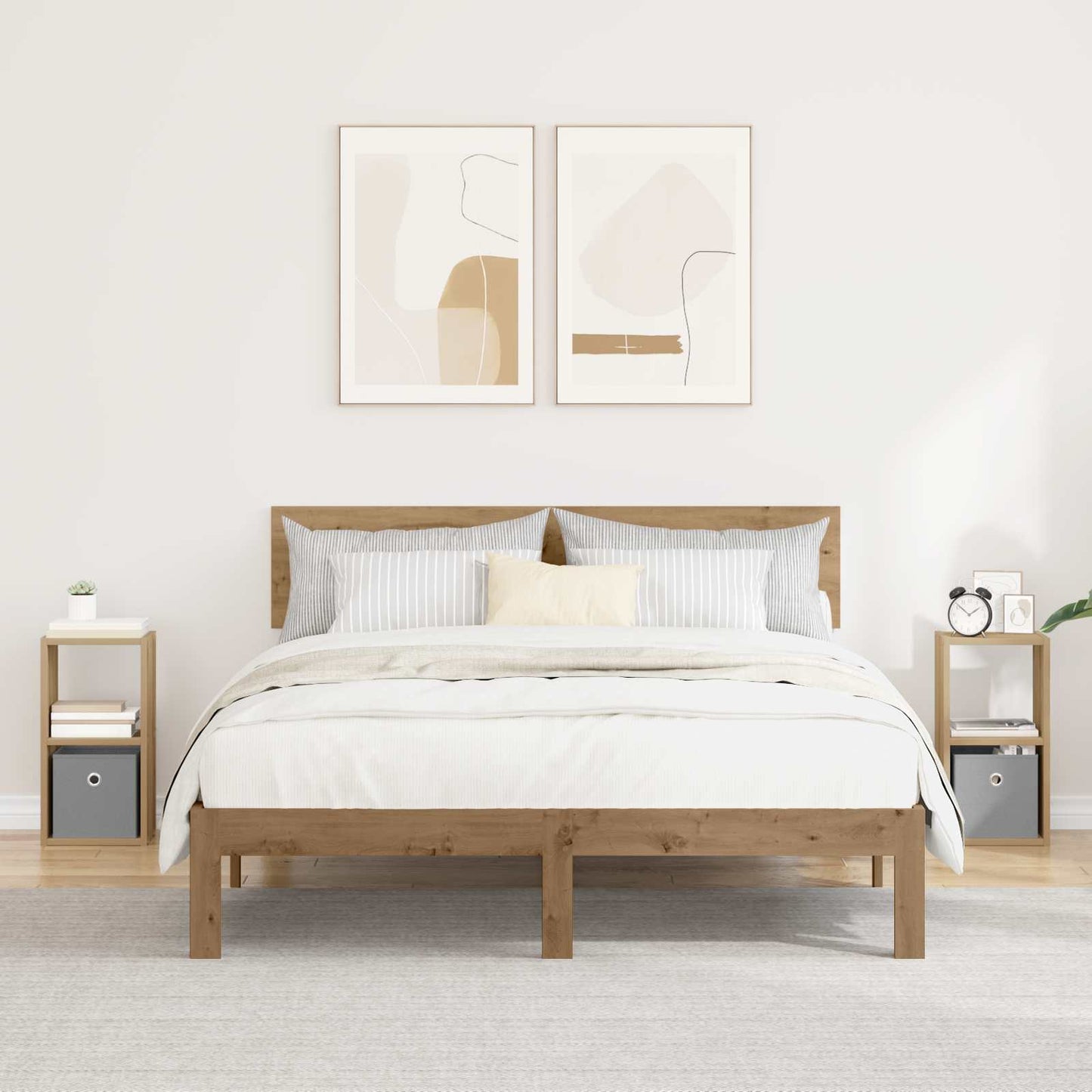 vidaXL Κομοδίνο 2 τμχ. Artisan Oak 25,5 x 22 x 49,5 εκ