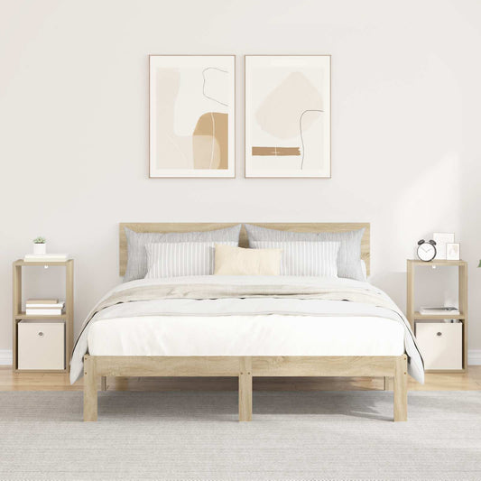 vidaXL Κομοδίνο 2 τμχ. Δρύς Sonoma 30,5 x 27 x 59,5 εκ