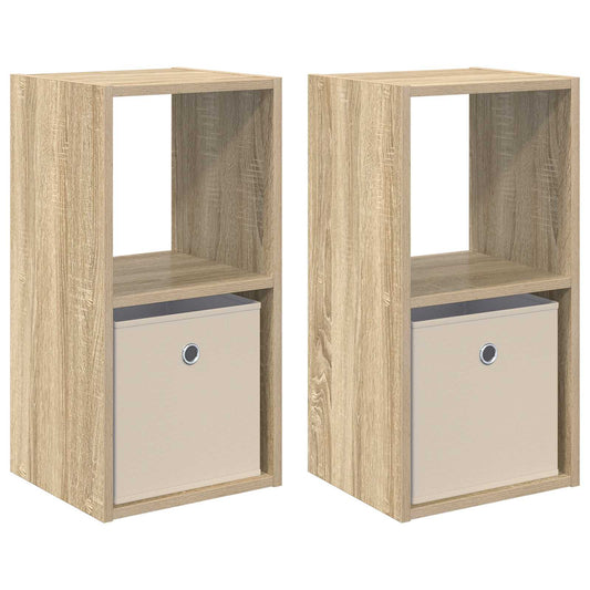 vidaXL Κομοδίνο 2 τμχ. Δρύς Sonoma 30,5 x 27 x 59,5 εκ