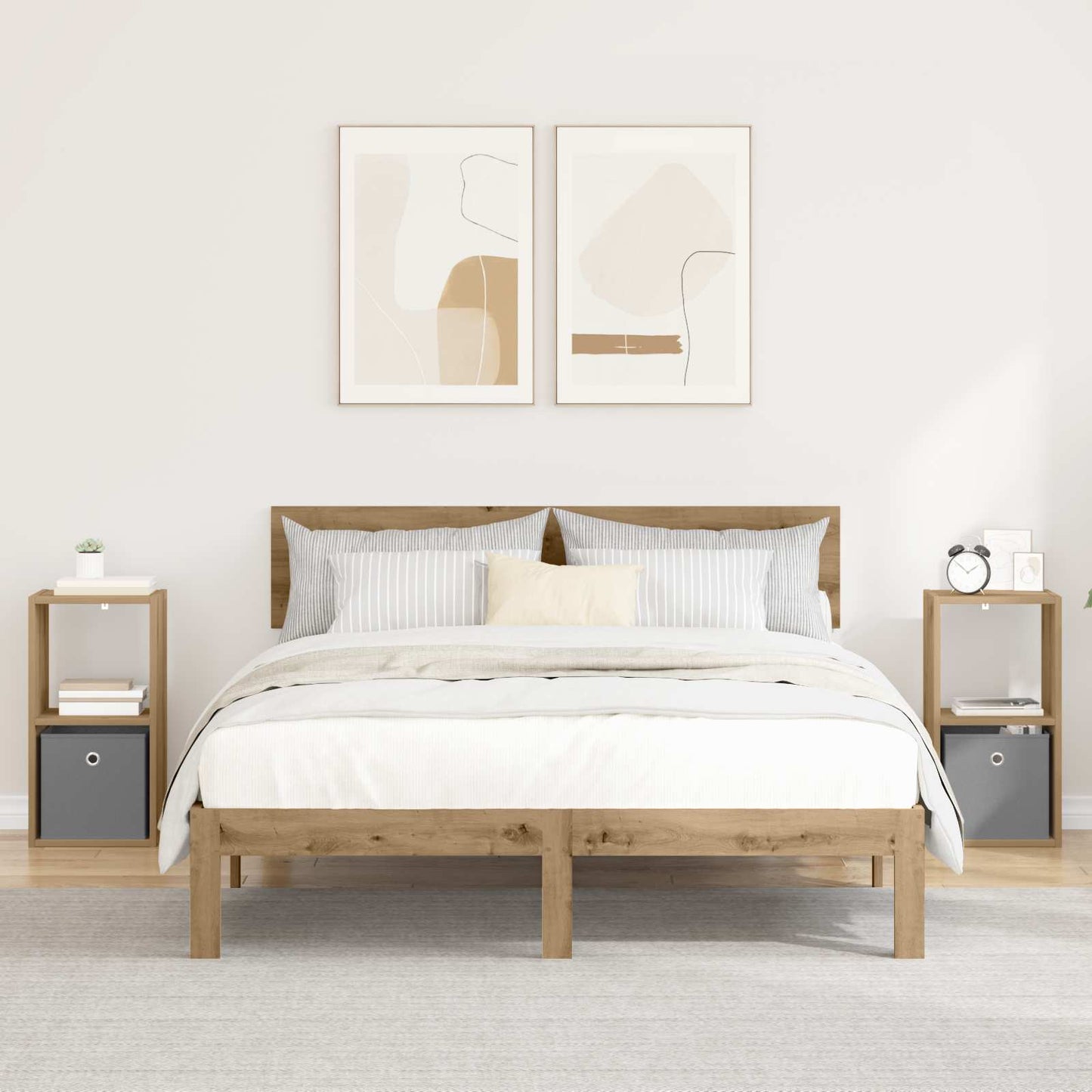 vidaXL Κομοδίνο 2 τμχ. Artisan Oak 30,5 x 27 x 59,5 εκ