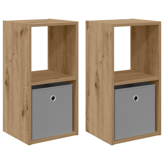vidaXL Κομοδίνο 2 τμχ. Artisan Oak 30,5 x 27 x 59,5 εκ