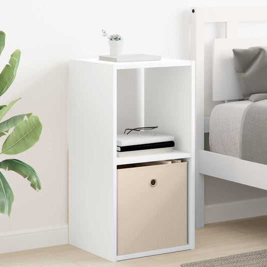 vidaXL Κομοδίνο Λευκό 35 x 32 x 68,5 εκ Επεξεργασμένο Ξύλο
