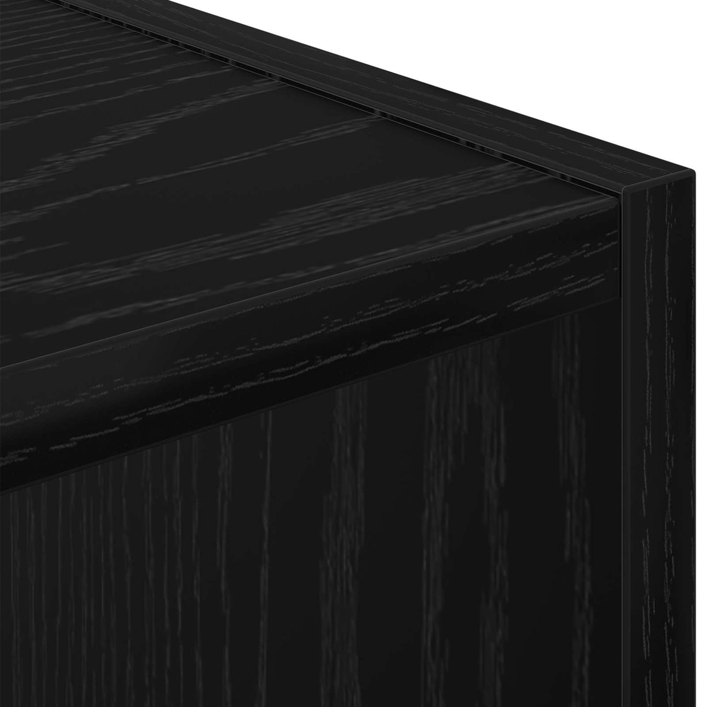 vidaXL Κομοδίνο Μαύρη Οξυά 35 x 32 x 68,5 εκ Επεξεργασμένο Ξύλο