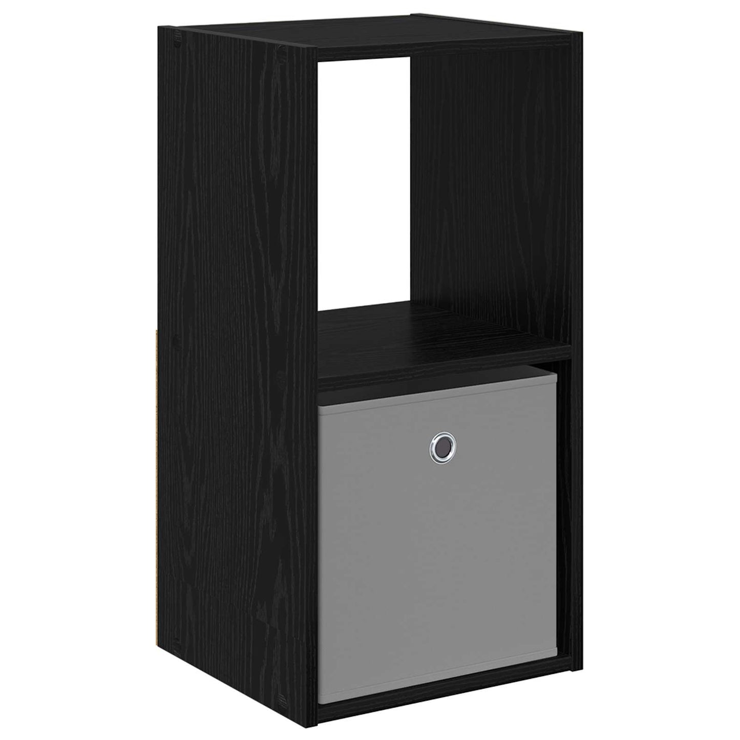 vidaXL Κομοδίνο Μαύρη Οξυά 35 x 32 x 68,5 εκ Επεξεργασμένο Ξύλο