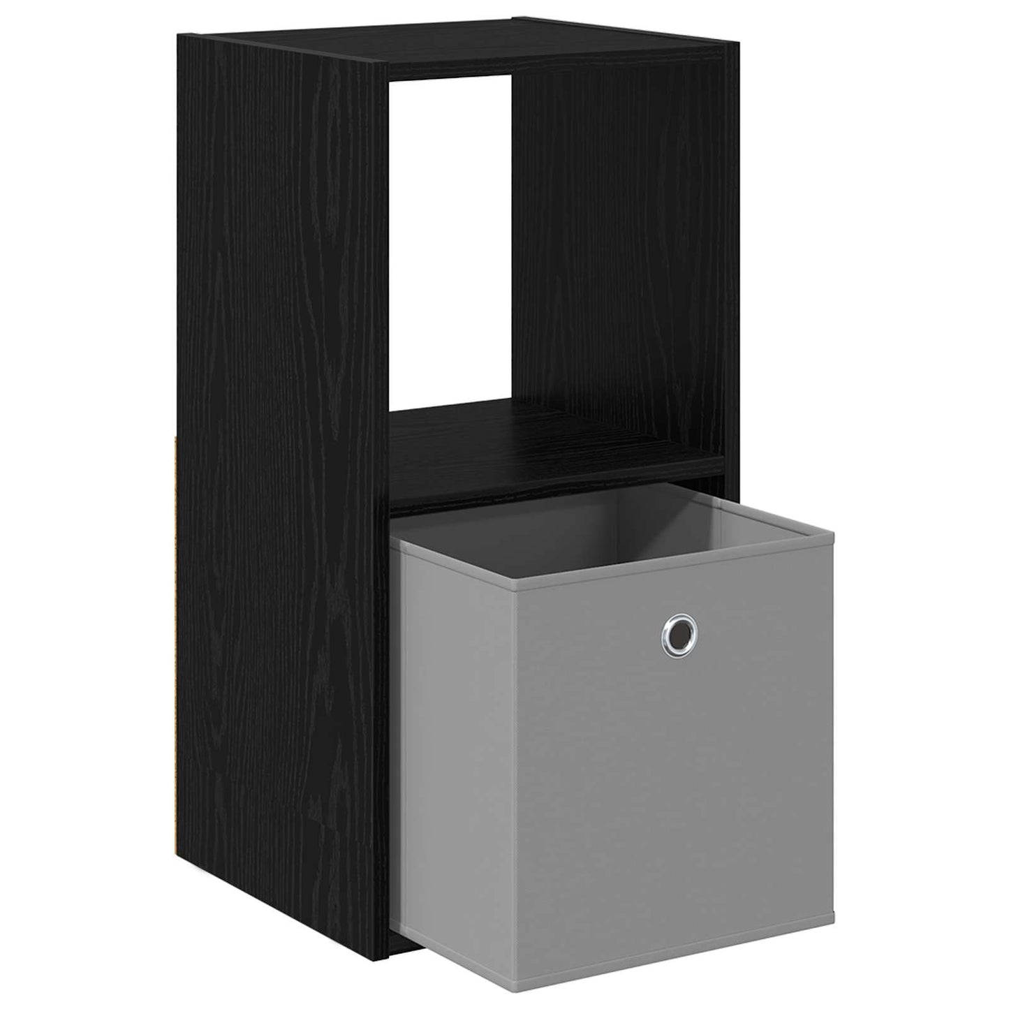 vidaXL Κομοδίνο Μαύρη Οξυά 35 x 32 x 68,5 εκ Επεξεργασμένο Ξύλο