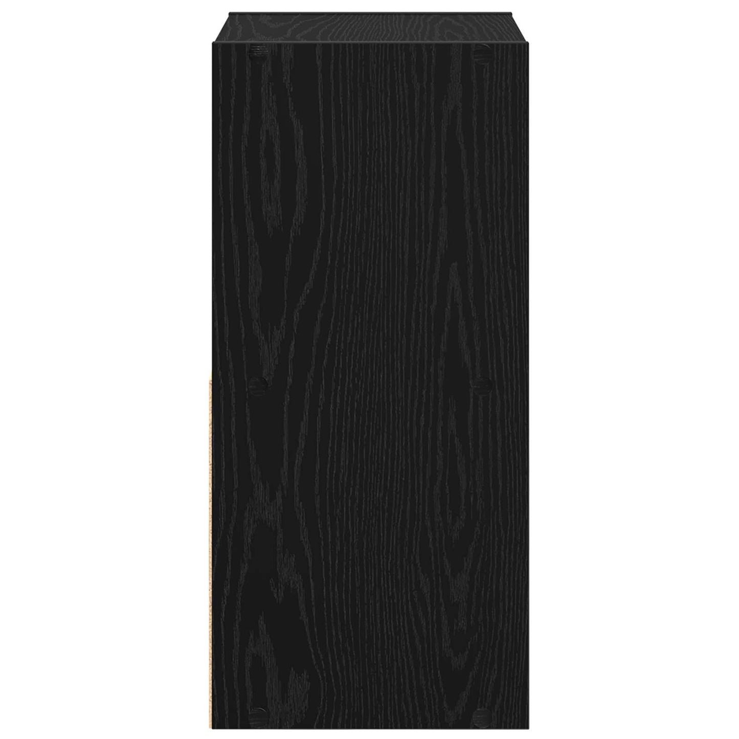 vidaXL Κομοδίνο Μαύρη Οξυά 35 x 32 x 68,5 εκ Επεξεργασμένο Ξύλο