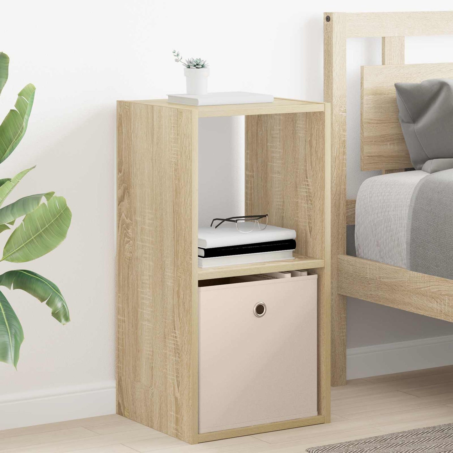 vidaXL Κομοδίνο Δρύς Sonoma 35 x 32 x 68,5 εκ Επεξεργασμένο Ξύλο
