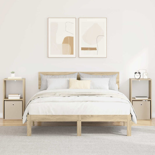 vidaXL Κομοδίνο 2 τμχ. Δρύς Sonoma 35 x 32 x 68,5 εκ