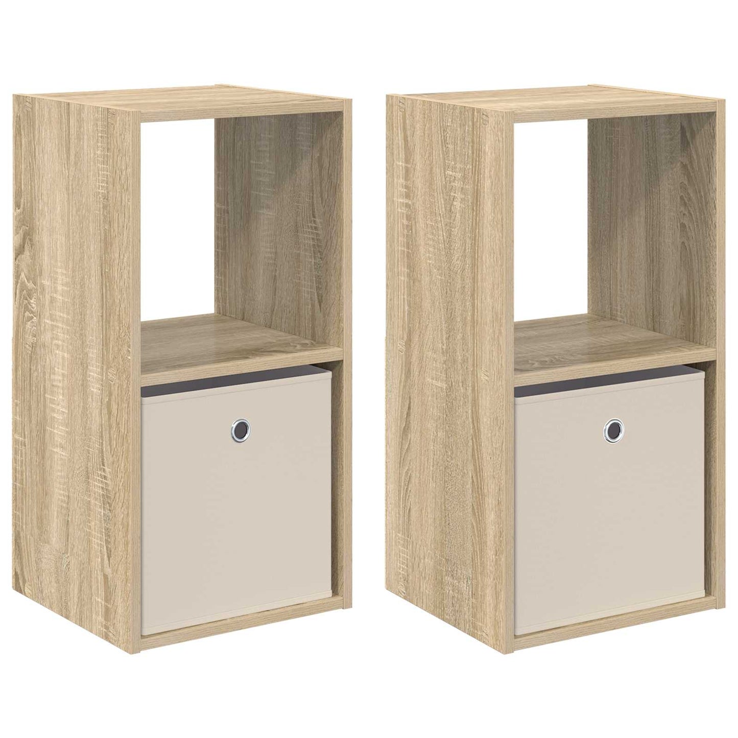 vidaXL Κομοδίνο 2 τμχ. Δρύς Sonoma 35 x 32 x 68,5 εκ