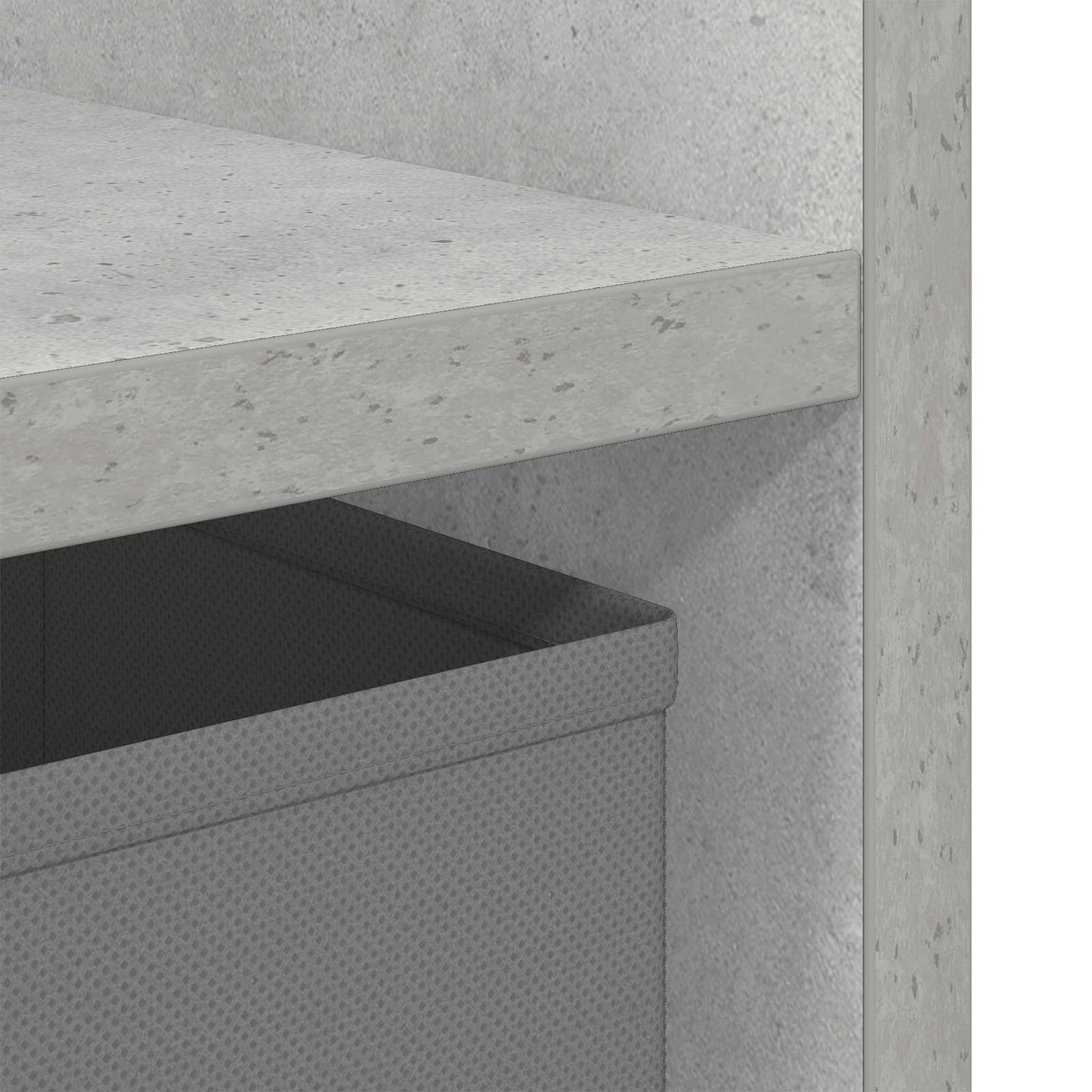 vidaXL Κομοδίνο Σκυρόδεμα Γκρι 35 x 32 x 68,5 εκ Επεξεργασμένο Ξύλο