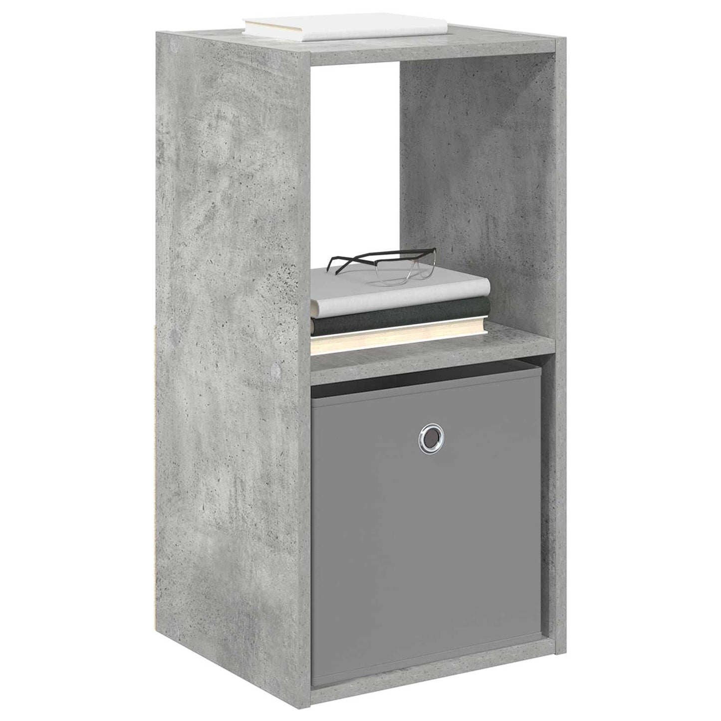 vidaXL Κομοδίνο Σκυρόδεμα Γκρι 35 x 32 x 68,5 εκ Επεξεργασμένο Ξύλο