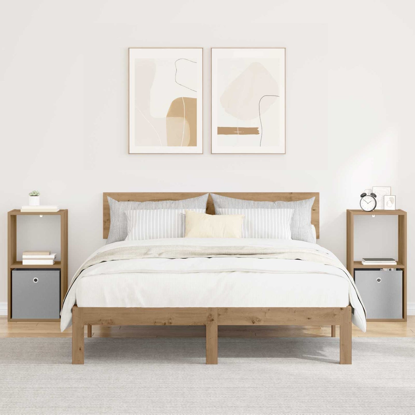 vidaXL Κομοδίνο 2 τμχ. Artisan Oak 35 x 32 x 68,5 εκ