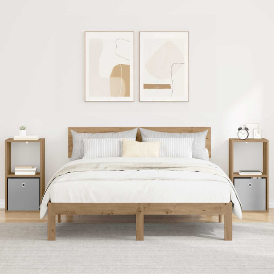 vidaXL Κομοδίνο 2 τμχ. Artisan Oak 35 x 32 x 68,5 εκ