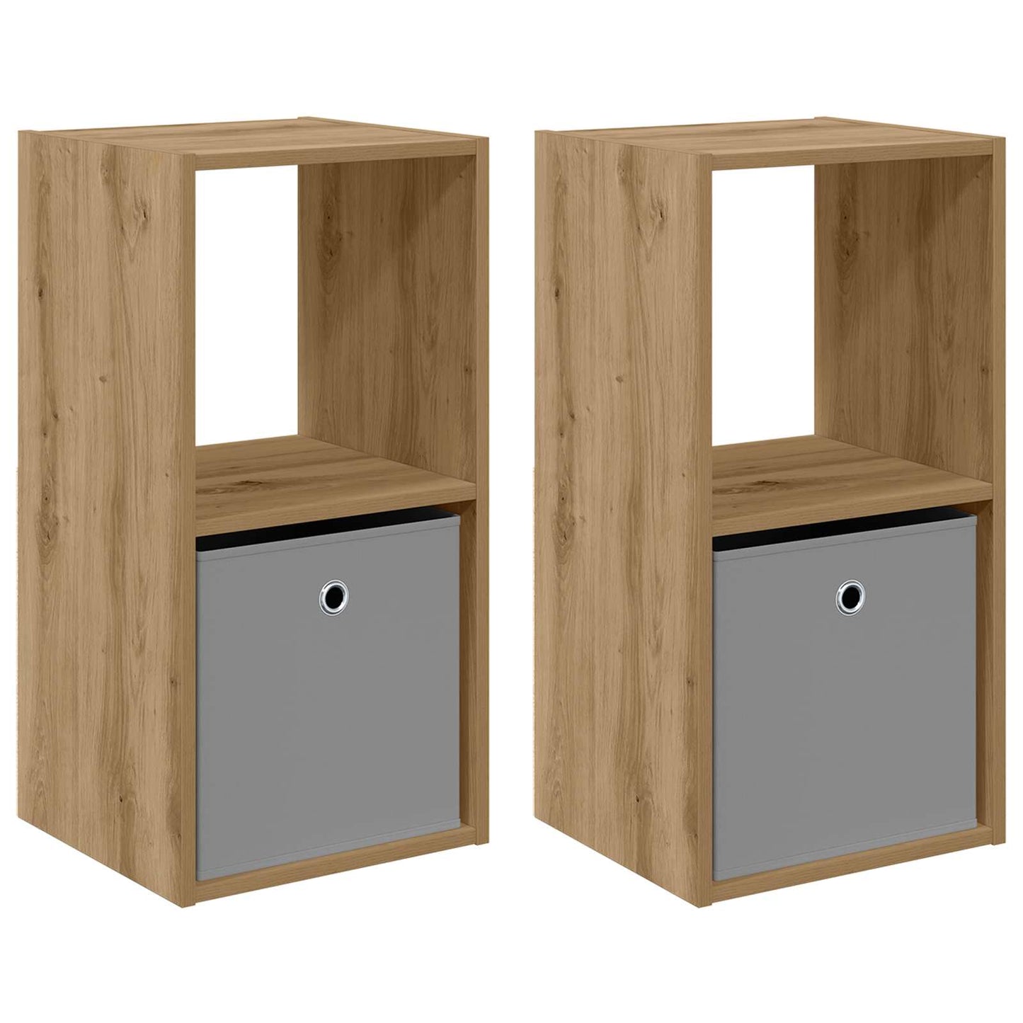 vidaXL Κομοδίνο 2 τμχ. Artisan Oak 35 x 32 x 68,5 εκ