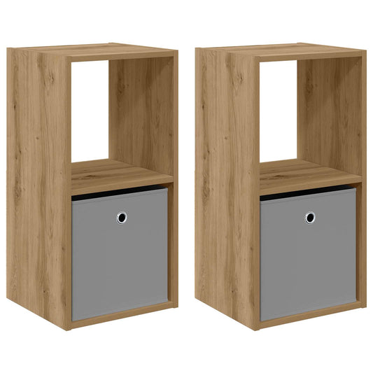 vidaXL Κομοδίνο 2 τμχ. Artisan Oak 35 x 32 x 68,5 εκ