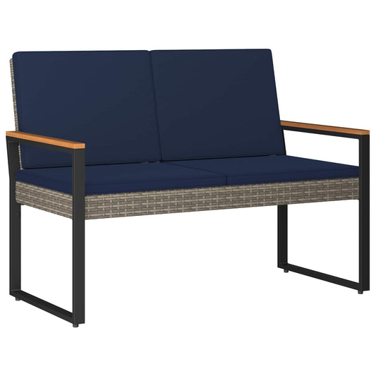 vidaXL Εξωτερικός πάγκος Γκρι και Navy Blue 107 x 61 x 80 εκ.