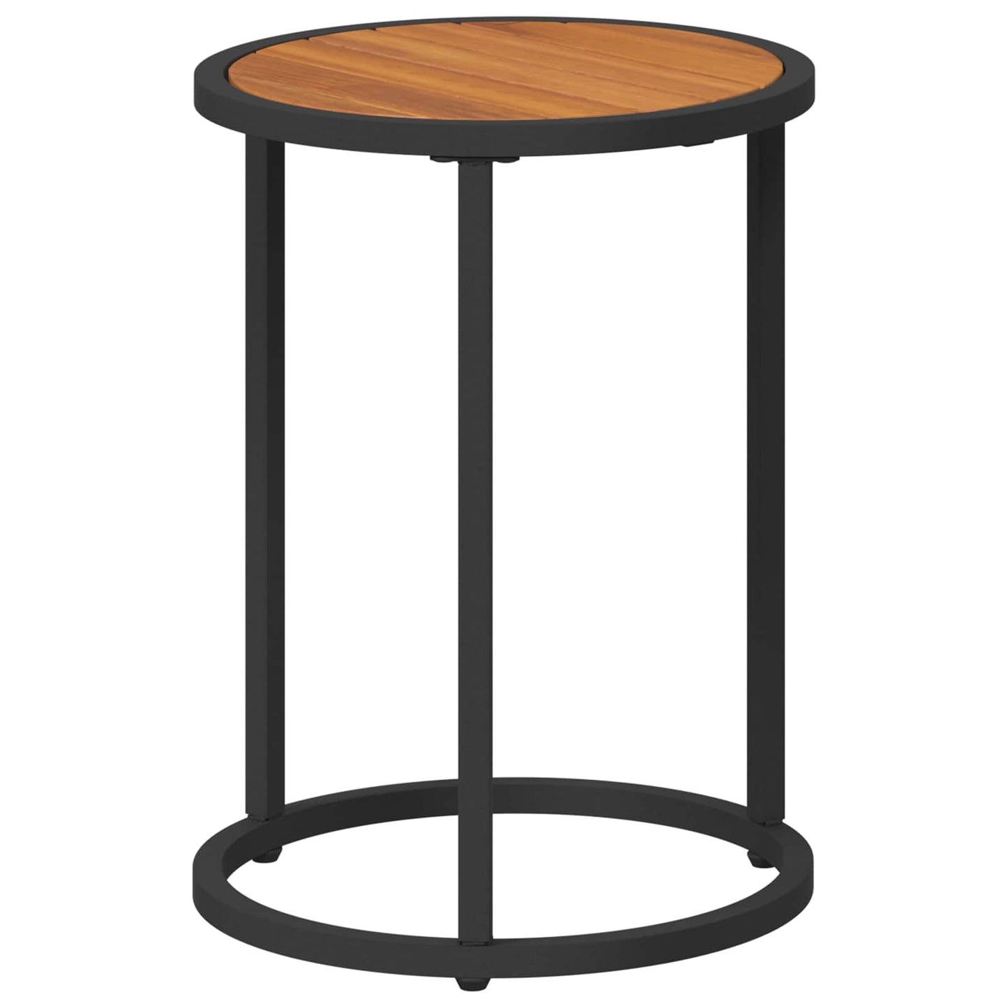 vidaXL Σετ Τραπεζιού Για Καφέ 2 pcs Φυσικό και Μαύρο 55 x 55 x 45 cm