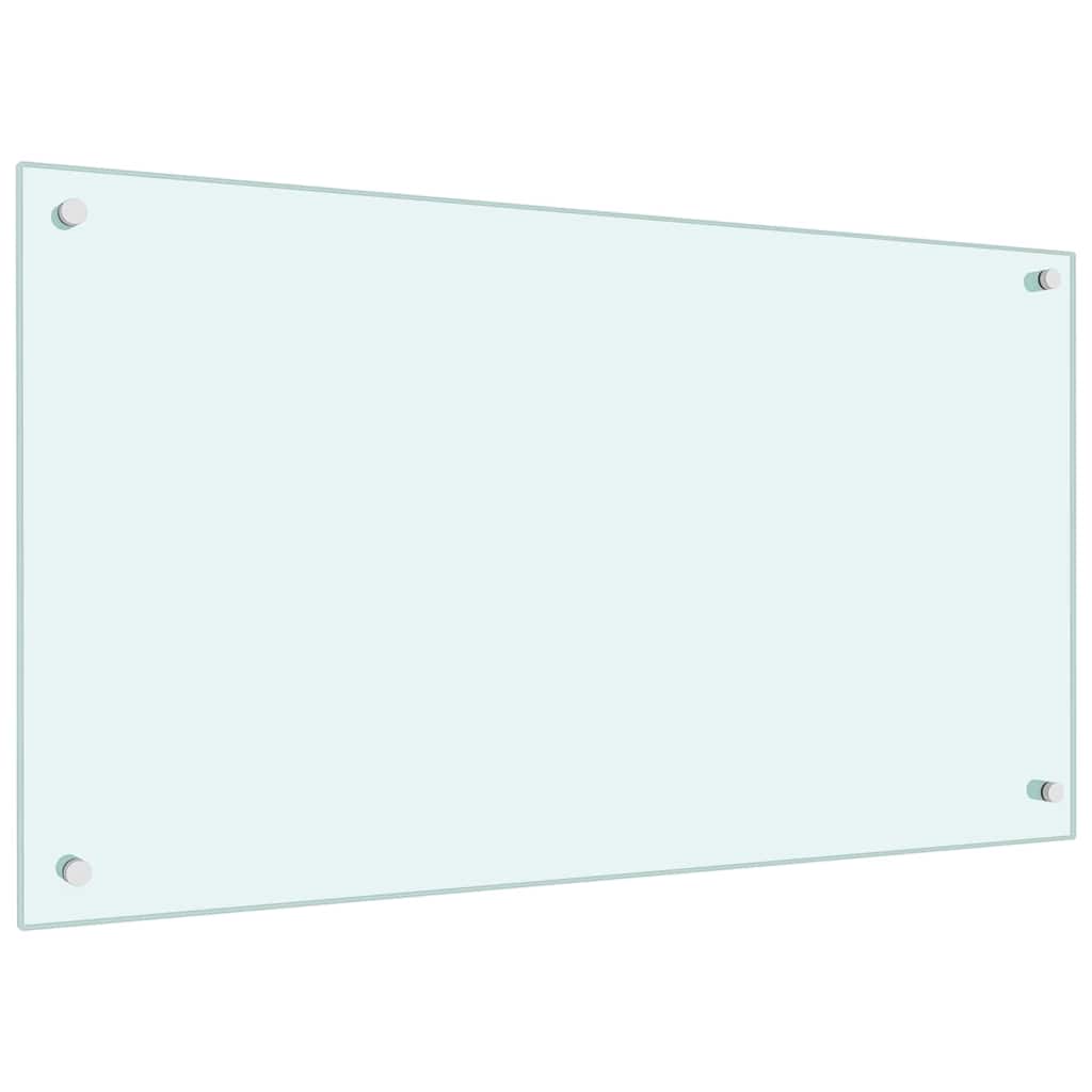 vidaXL Πλάτη κουζίνας 2 τμχ. Λευκό 90 x 50 cm σκληρυμένο γυαλί