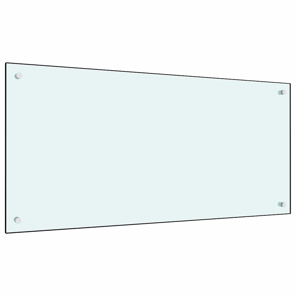 vidaXL Πλάτη κουζίνας 2 τμχ. Λευκό 100 x 50 cm σκληρυμένο γυαλί