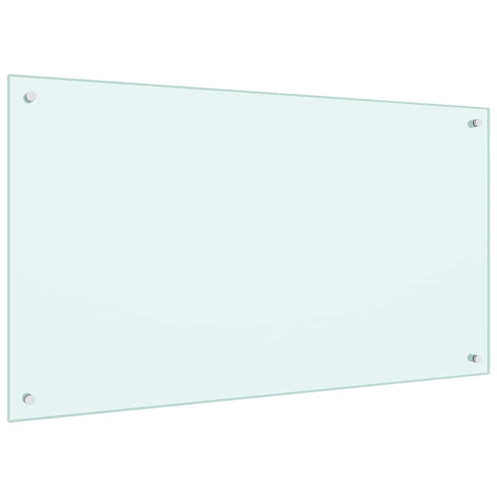 vidaXL Πλάτη κουζίνας 2 τμχ. Λευκό 100 x 60 cm σκληρυμένο γυαλί