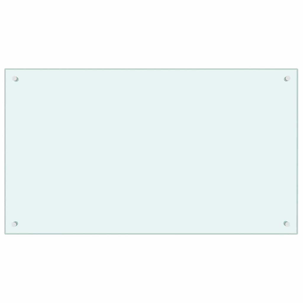 vidaXL Πλάτη κουζίνας 2 τμχ. Λευκό 100 x 60 cm σκληρυμένο γυαλί