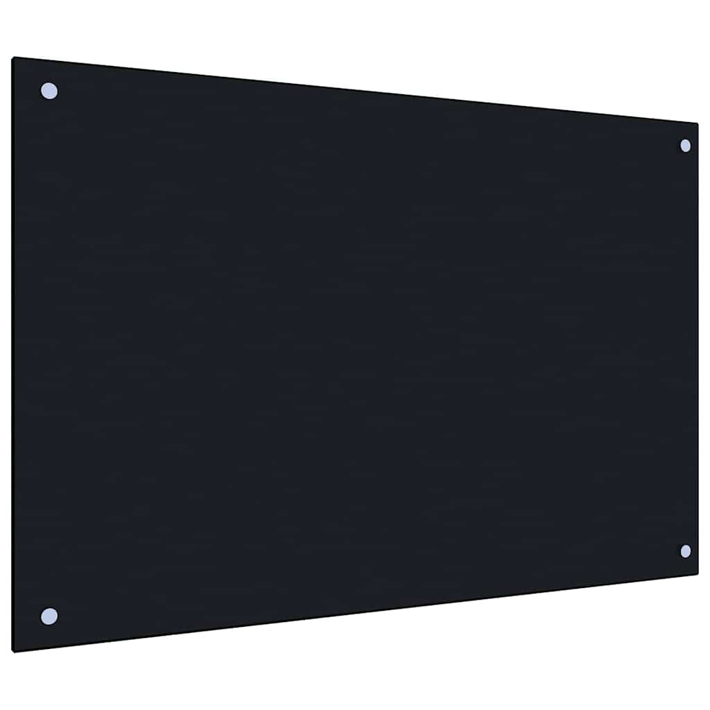 vidaXL Πλάτη κουζίνας 2 τμχ. Μαύρο 90 x 50 cm σκληρυμένο γυαλί