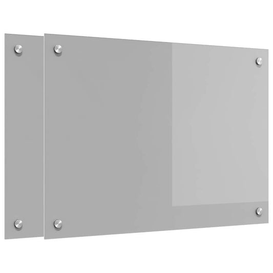 vidaXL Πίσω Πάνελ Κουζίνας 2 pcs Ανοιχτό γκρι 70 x 50 cm