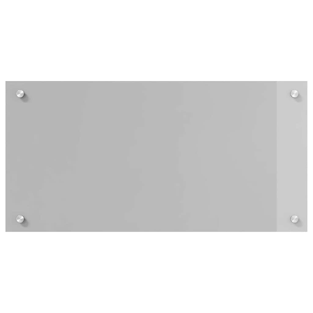 vidaXL Πλάτη κουζίνας 2 τμχ. Ανοιχτό γκρι 80 x 40 cm σκληρυμένο γυαλί