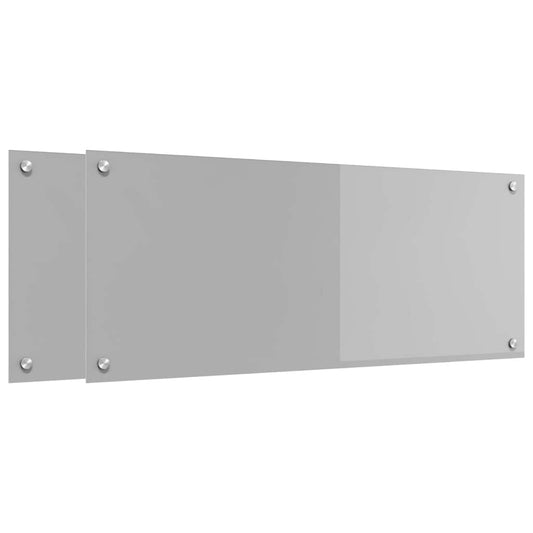 vidaXL Πίσω Πάνελ Κουζίνας 2 pcs Ανοιχτό γκρι 100 x 40 cm