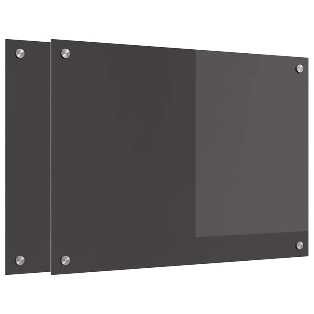 vidaXL Πίσω Πάνελ Κουζίνας 2 pcs Σκούρο Γκρι 70 x 50 cm