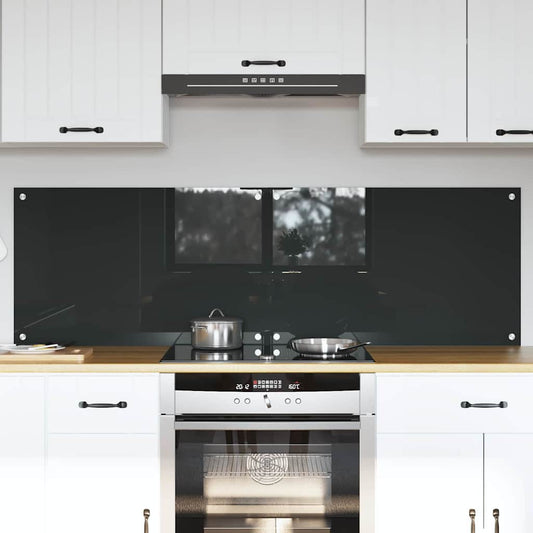 vidaXL Πλάτη κουζίνας 2 τμχ. Σκούρο Γκρι 80 x 50 cm σκληρυμένο γυαλί